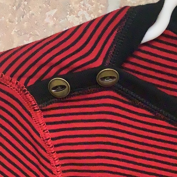 LAUREN Ralph Lauren -Sz L - 3/4 arm sleeves crew neck striped Top w/ sleeve Logo - Picture 4 of 7